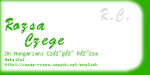 rozsa czege business card